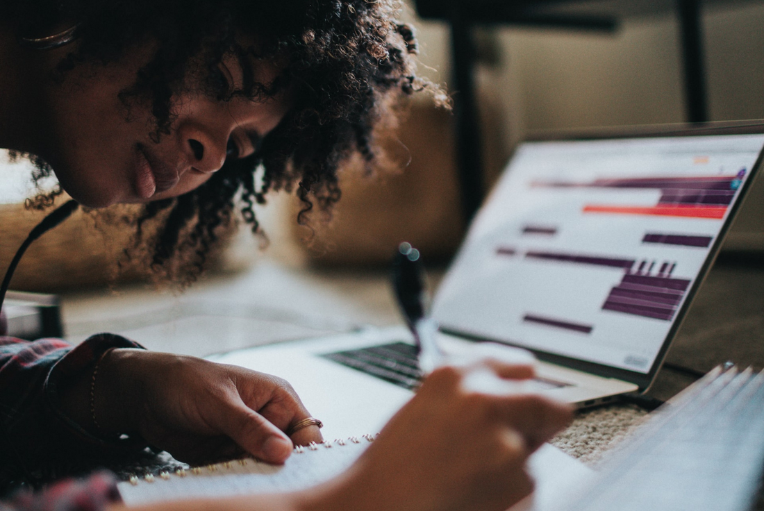 Student studying for text completion questions on the GRE